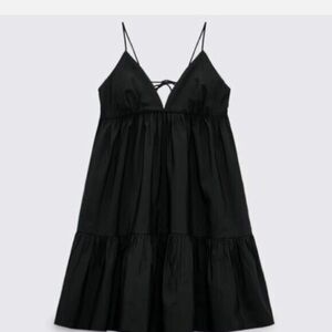 Black Zara poplin dress